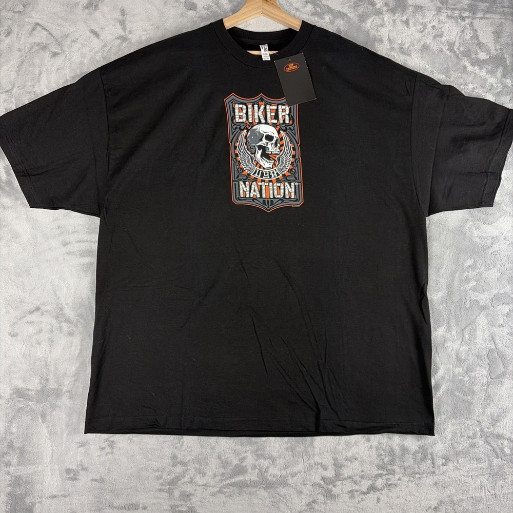 Hot Leathers 2015 Biker Nation Skull Motorcycle T-shirt Black Size 3XL NEW!